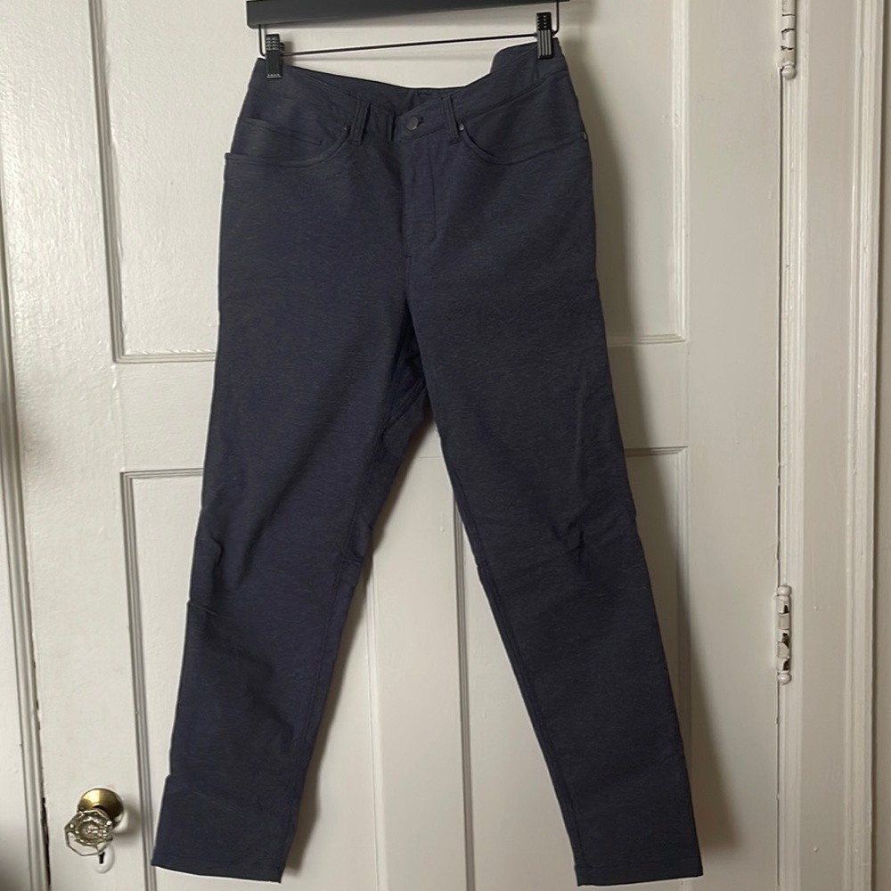 Lululemon mens abc slim pants, blue tech canvas